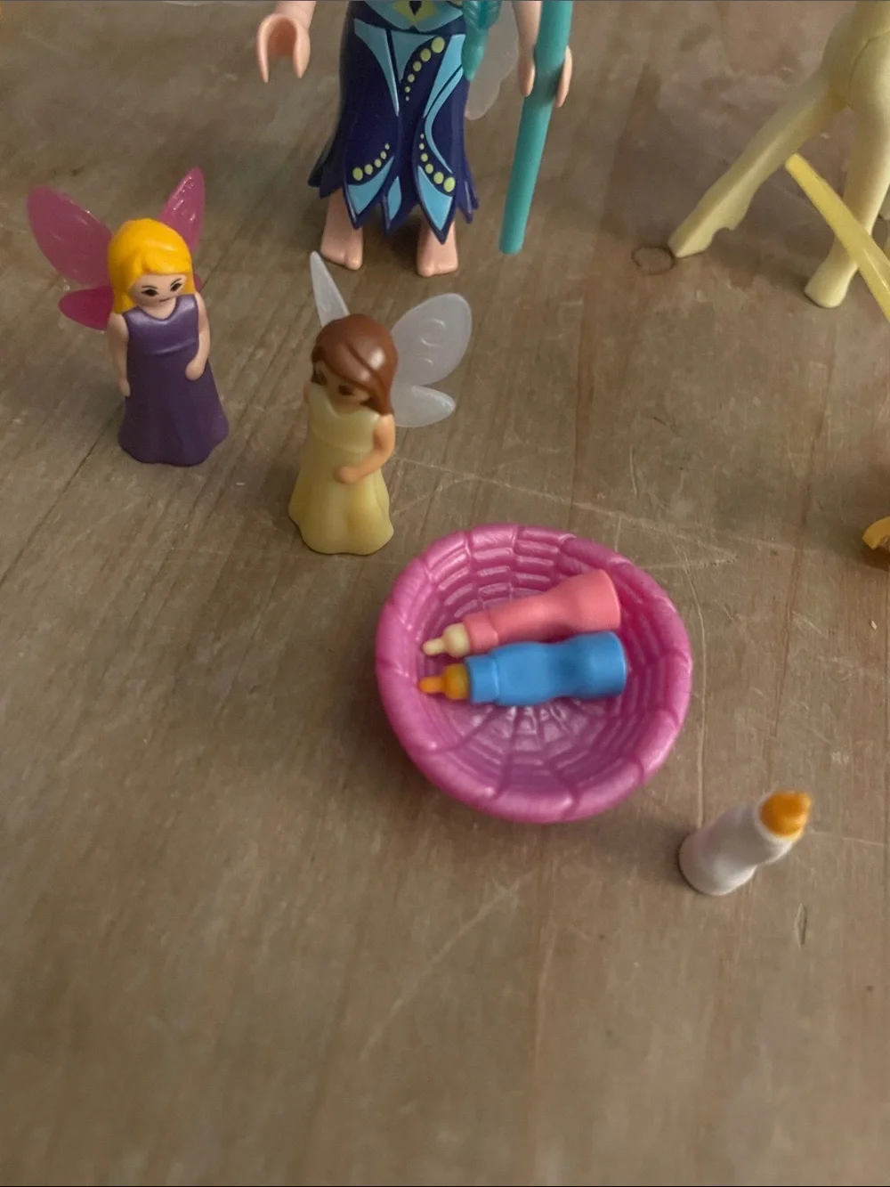 Blue-Haired Fairy & Yellow Pegasus Playset for Kids Play Mobil